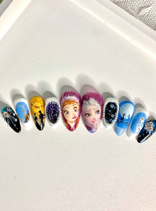 Disney Frozen Luxury Handmade Press-On Nails