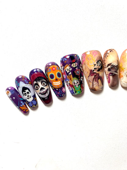 Disney Coco Luxury Handmade Press-On Nails