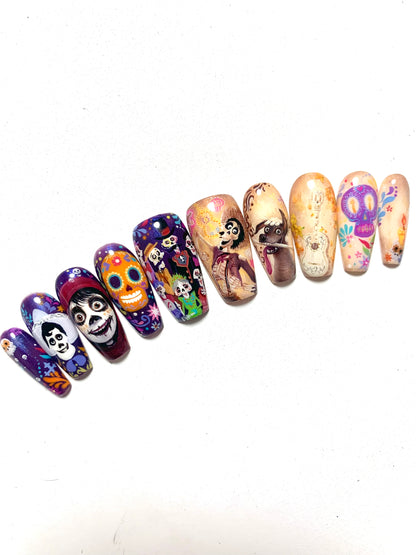 Disney Coco Luxury Handmade Press-On Nails