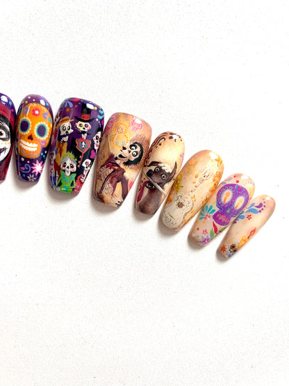 Disney Coco Luxury Handmade Press-On Nails