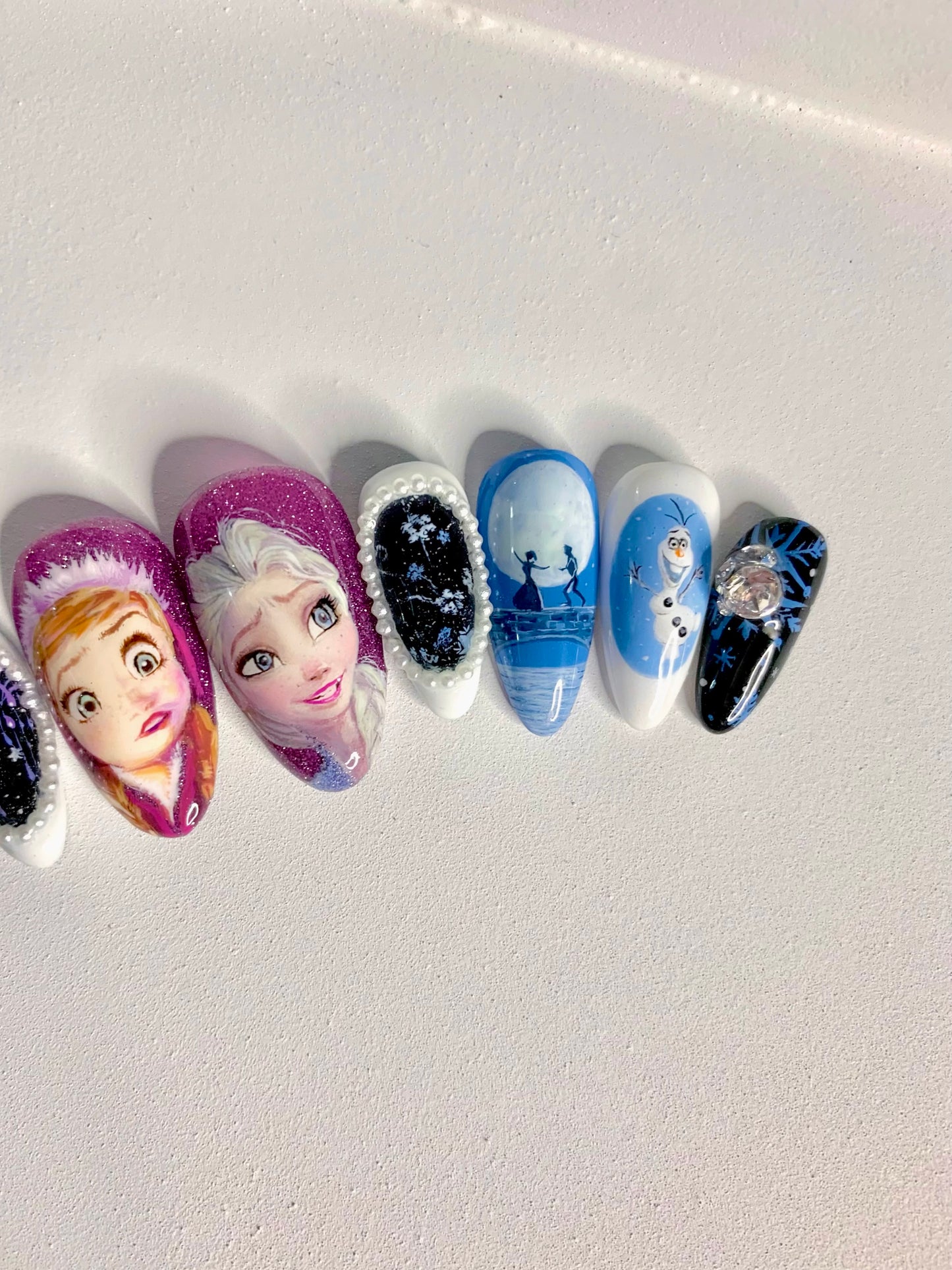 Disney Frozen Luxury Handmade Press-On Nails