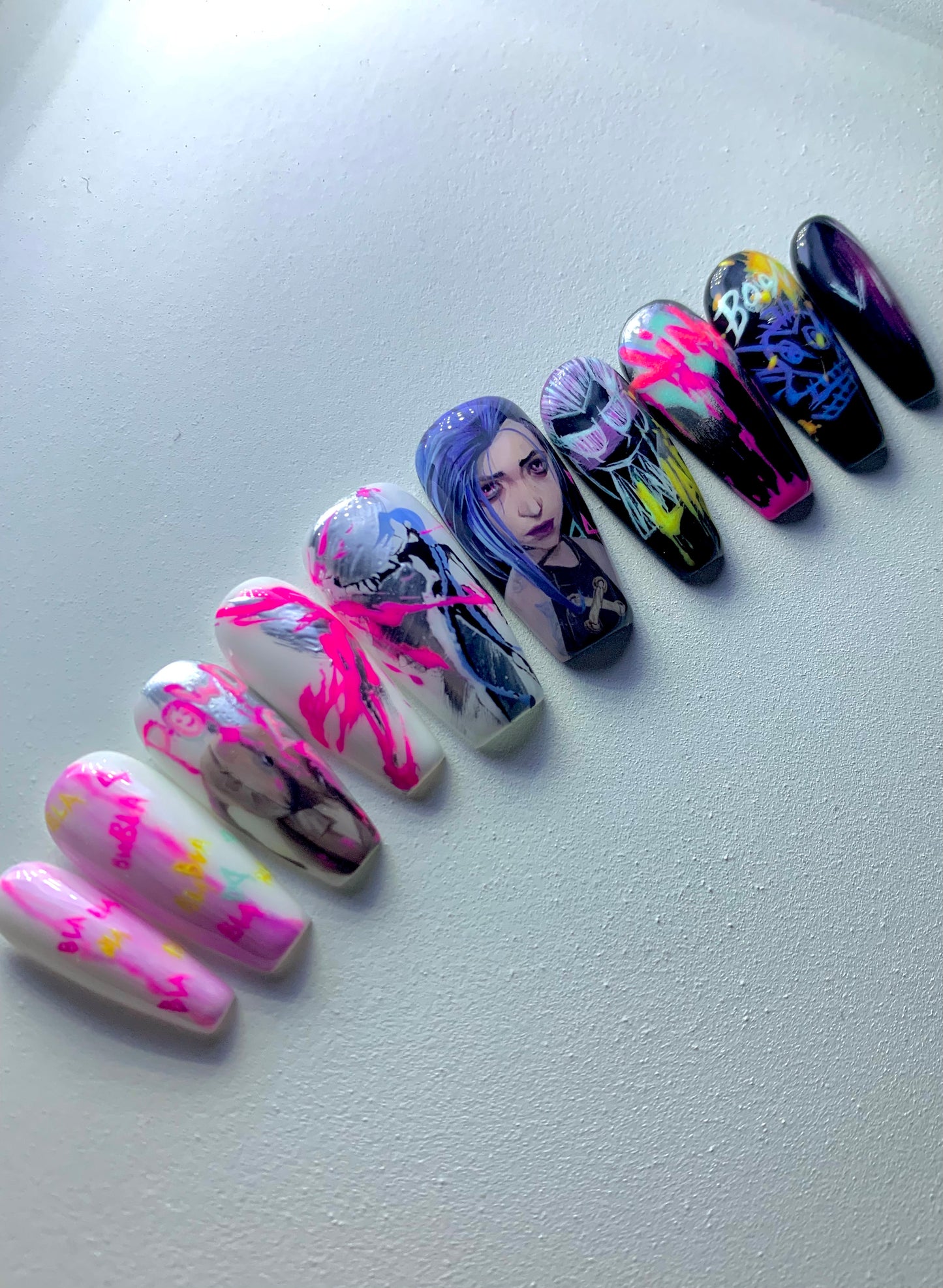 Jinx Theme Luxury Handmade Press-On Nails