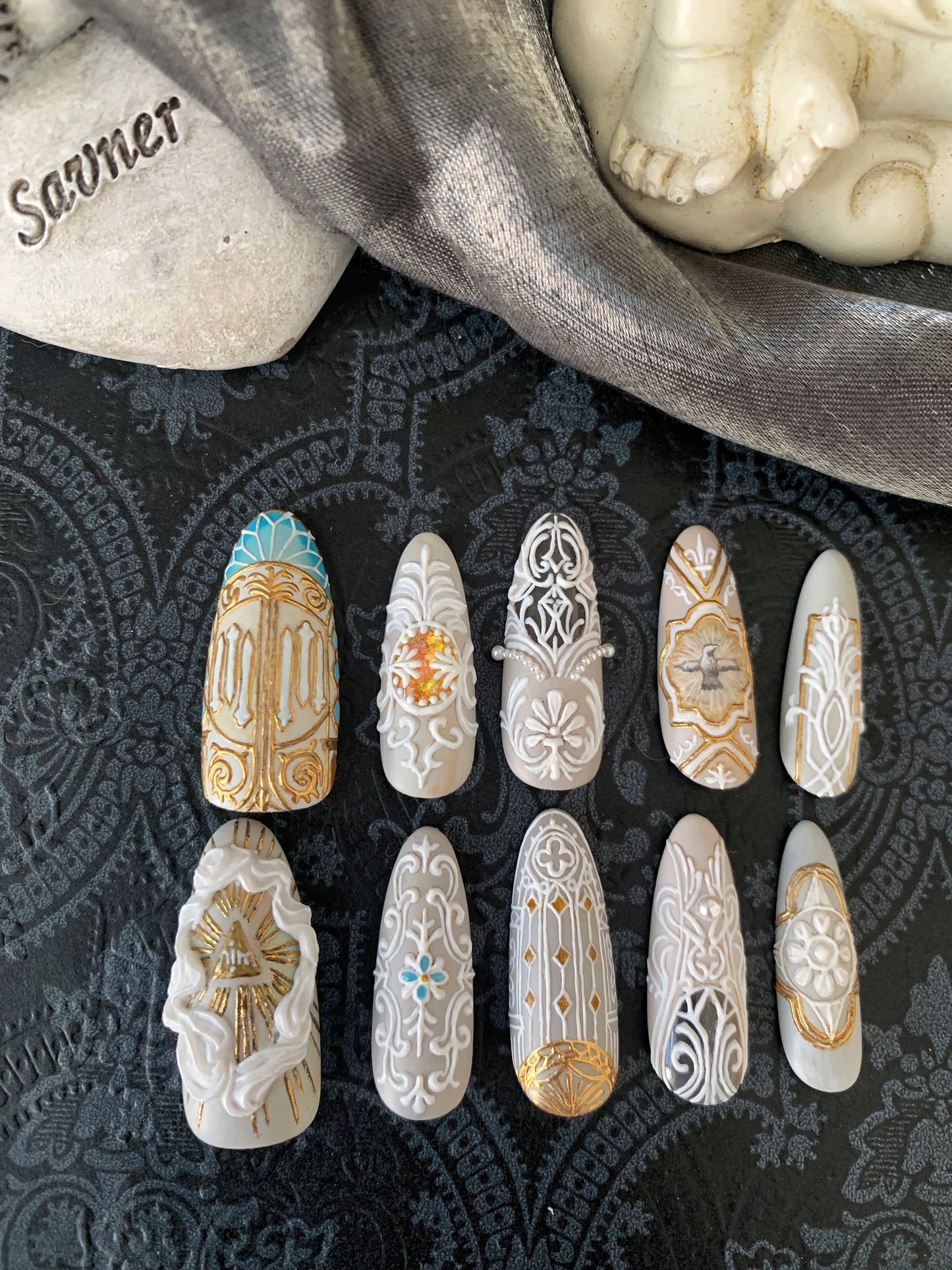 Luxury Handmade Press-On Nails Saint Clara