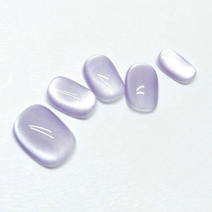 Cat Eye Luxury Handmade Press-On Nails Lilac