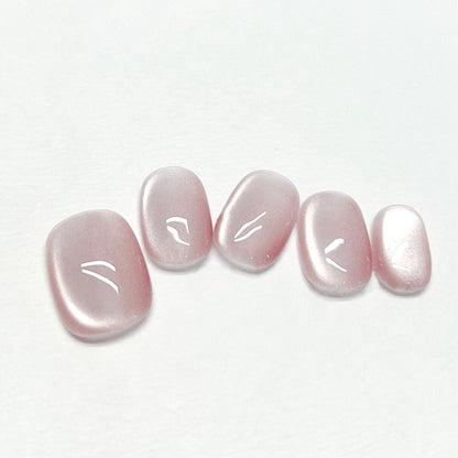 Cat Eye Luxury Handmade Press-On Nails Pink